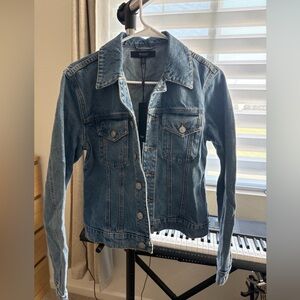 NEW-Hudson Denim Blue Jeans Jacket Women Small Medium Cotton Button Down Women